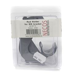 Necos stieņa turētājs režģu plauktam sudrabs