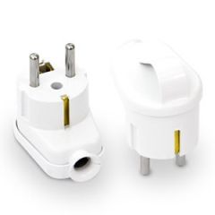 Kontaktdakša 16A 250V balta ar rokturi