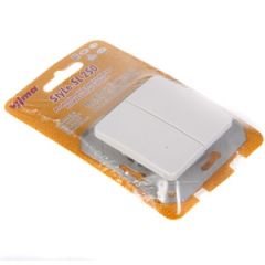 Slēdzis 1+1 bez rāmja SL250 balts