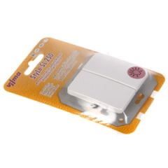 Slēdzis 1+1 ar apg./bez rāmja SL250 balt