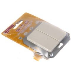 Slēdzis 1+1 ar apg./bez rāmja SL250 bēšs