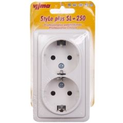 Kont.rozete 2-viet. v/a a/z SL250 balts