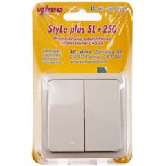 Slēdzis 1+1 v/a SL250 bēšs