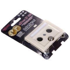 TV/SAT/R rozete XP500 bēšs b/r