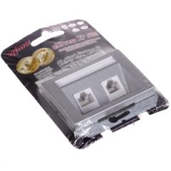 Datu rozete 1xRJ45/1xRJ11 XP500 metalika