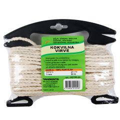 Virve kokvilnas, pīta d5mm 20m ar serdi