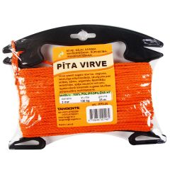 Virve PP pīta d3mm 25m ar turētāju, krāsaina