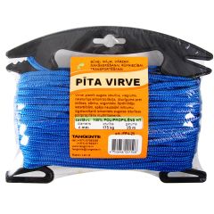 Virve PP pīta d4mm 25m ar turētāju, krāsaina