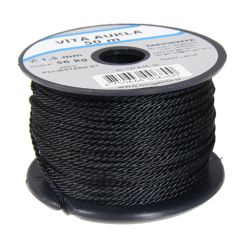 Aukla vīta PES HTd1.5mm 50m melna
