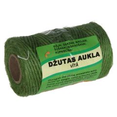 Aukla džutas zaļa 2mm 100g kartona spole