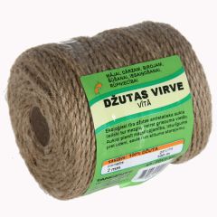 Aukla vīta džutas d2mm 100m kartona spole