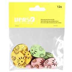 Dekors Lieldienu Verso koka 12gab. 3-veidi