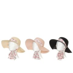 Cepure platmale Acces Flower ribbon 57cm 3-veidi