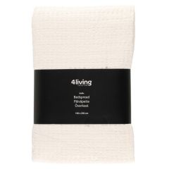 Gultas pārklājs 4Living Bedspread Waffle balts 150x250cm