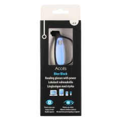Brilles lasīšanai Acces vīriešu matt melnas, zilas +2.5