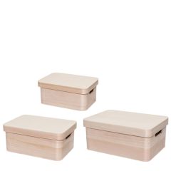 Kaste ar vāku 4Living koka 25x17x11cm