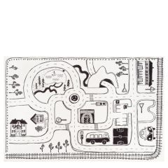 Kājslauķis 4Living Carpet Liikenne melnbalts 100x150cm