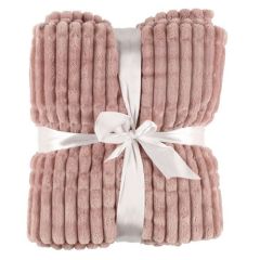 Pleds  4living Raita 130x170cm veci rozā