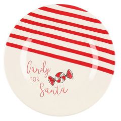Šķīvis Winteria candy for santa 20cm balts, sarkans