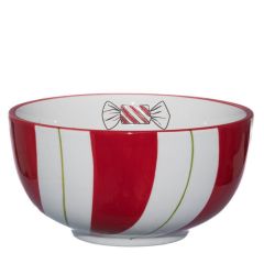 Bļoda Winteria Strīpaina 750ml balta, sarkana