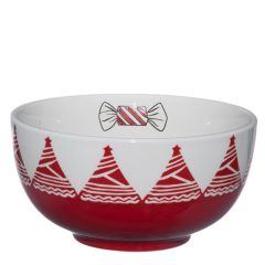 Bļoda Winteria star 750ml balta, sarkana