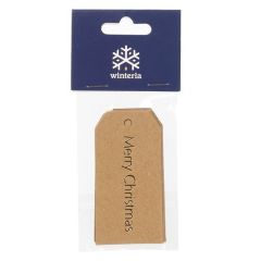 Iesaiņojuma kartiņa Winteria Merry Christmas natural 20gab.