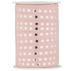 Dāvanu lenta Winteria Star 10mmx100m rozā