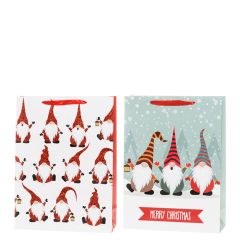 Dāvanu maisiņš Winteria Gnomes 31x42x12cm