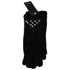 Cimdi Acces with Palm Warmer Bling melns