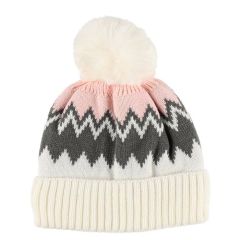 Cepure Acces Beanie Sawtooth balts/melns/light rozā