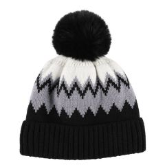 Cepure Acces Beanie Sawtooth melns/pelēks/balts