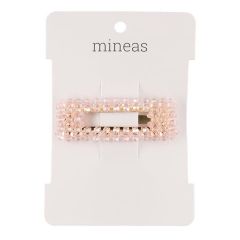 Matu sprādze Mineas kristāla pērles rozā