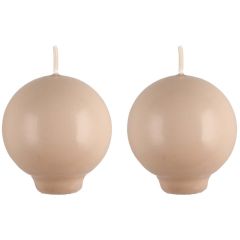 Svece bumba Polar bēša d6cm 11h 2gab.