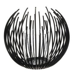 Svečturis 4Living Oksa 17x18cm melns