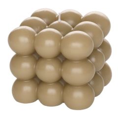 Svece kubs Polar 3x3 bēša 9.8cm 50h