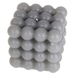 Svece kubs Polar 4x4 pelēka 8cm 40h