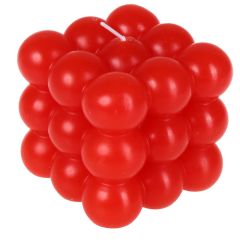 Svece kubs Polar 3x3 sarkana 9.8cm 50h