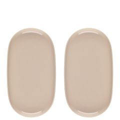 Šķīvis Maku Simple ovāls bēšs 2gab.