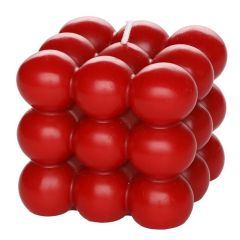 Svece kubs Polar 3x3 bordo 9.8cm 50h