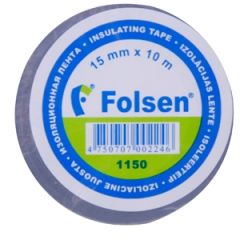 Izol.lente 15mmx10m pelēka