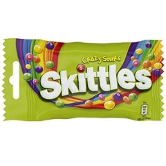 Želejkonfektes Skittles Crazy Sours 38g