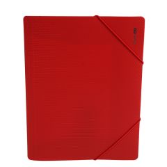 Mape ar gumiju Economix A4 300lapām sarkana