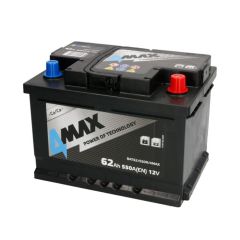 Akumulators 4MAX 62Ah 550A 242x175x175mm (Labais+)