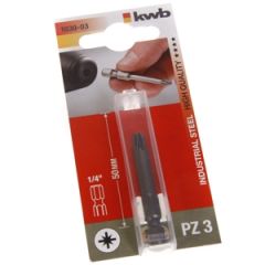 Skrūvgrieža uzgalis 1/4'' PZ3 50mm 3gab.