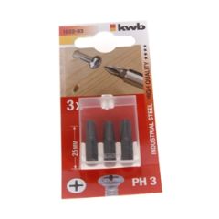 Skrūvgrieža uzgaļi 1/4'' PH3 25mm