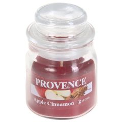 Svece arom.stikla trauc.Provence ābols 9cm