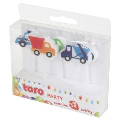 Jubilejas svecītes Auto ar turētāju 5gab