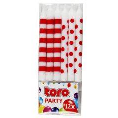 Jubilejas svecītes ar turētāju 12gab.