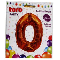 Balons Cipars 0 zelta kr.,30cm