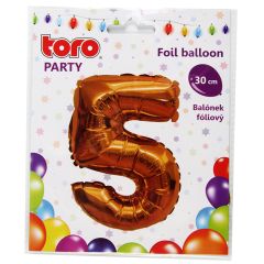Balons Cipars 5 zelta kr.,30cm